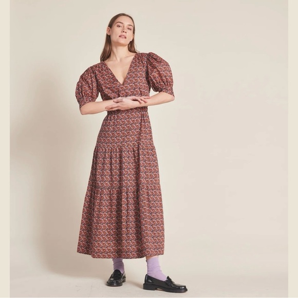 Trovata Dresses & Skirts - BNWT Trovata birds of paradise ARDEN DRESS CARDINAL DITSY size L floral CL